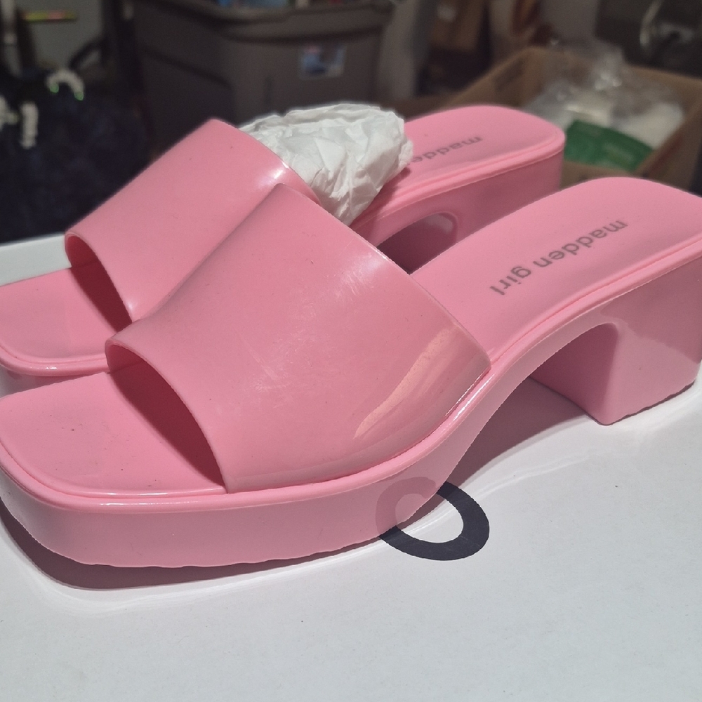 Madden Girl Pink Women's Mules